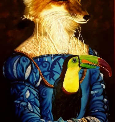 The fox with the toucan
